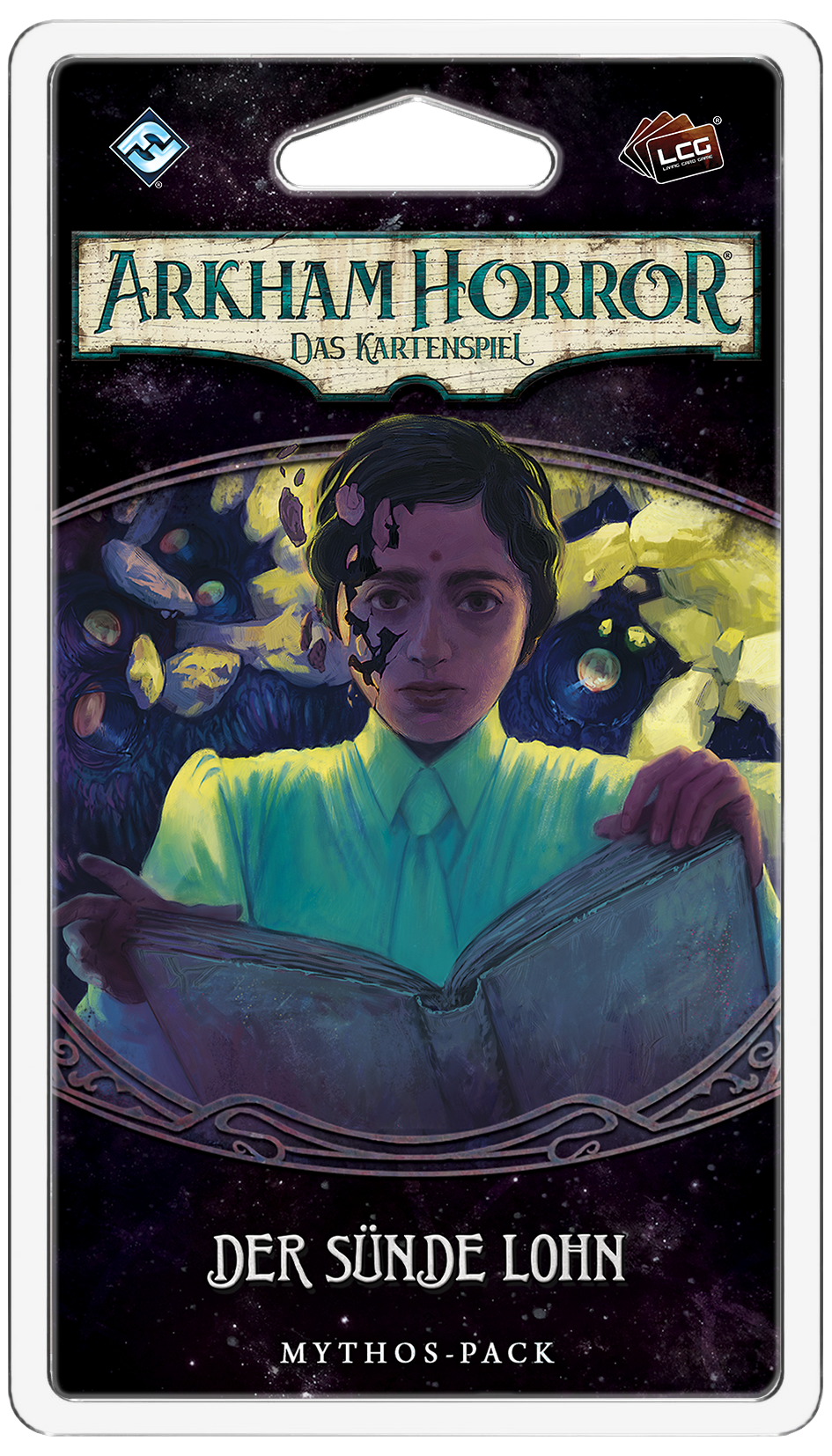 Das Mythos Pack Der Sünde Lohn zugehörig zur Arkham Horror LCG Erweiterung Der gebrochene Kreis
