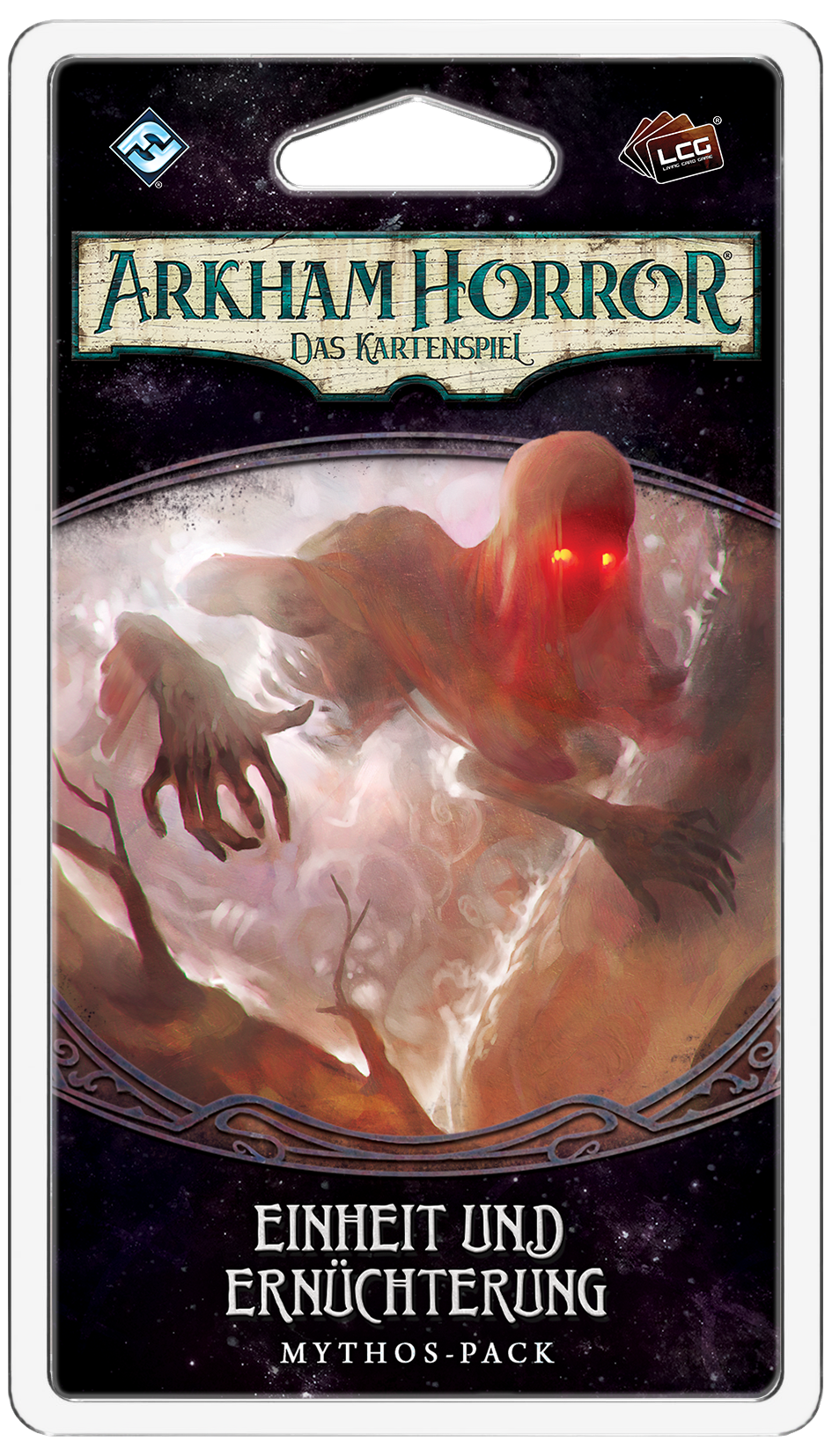 Das Mythos Pack Einheit und Ernüchterung zugehörig zur Arkham Horror LCG Erweiterung Der gebrochene Kreis