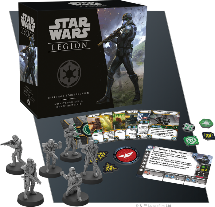 Boxinhalt der Imperiale Todestruppen Einheiten-Erweiterung für Star Wars Legion