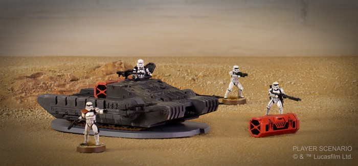 Kampfszenario aus einem Spiel von Star Wars Legion