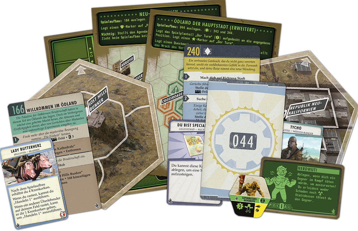 Boxinhalt Fallout Brettspiel